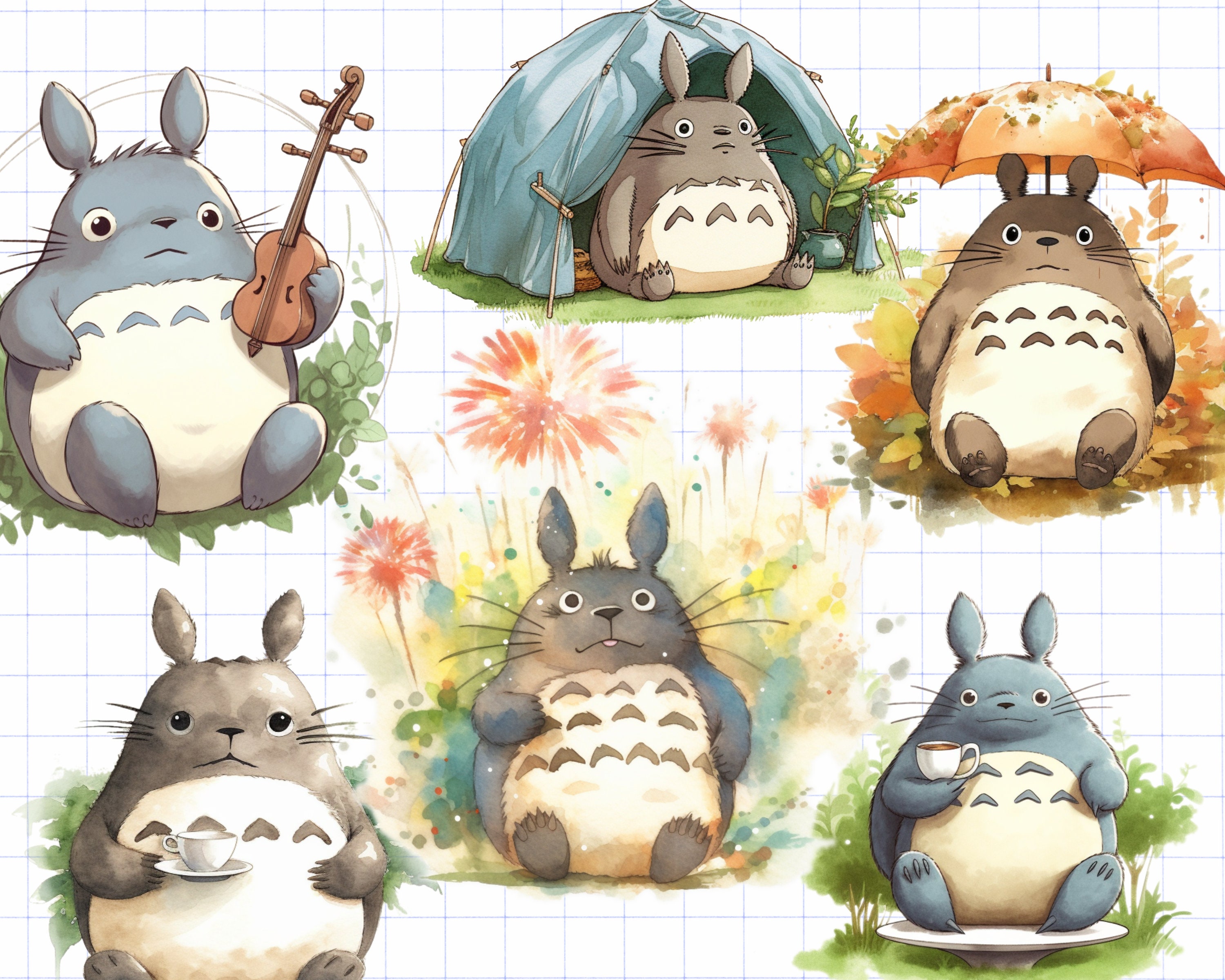 Ghibli Stickers Anims Clipart Kawaii Stickers Goodnotes Japan Etsy