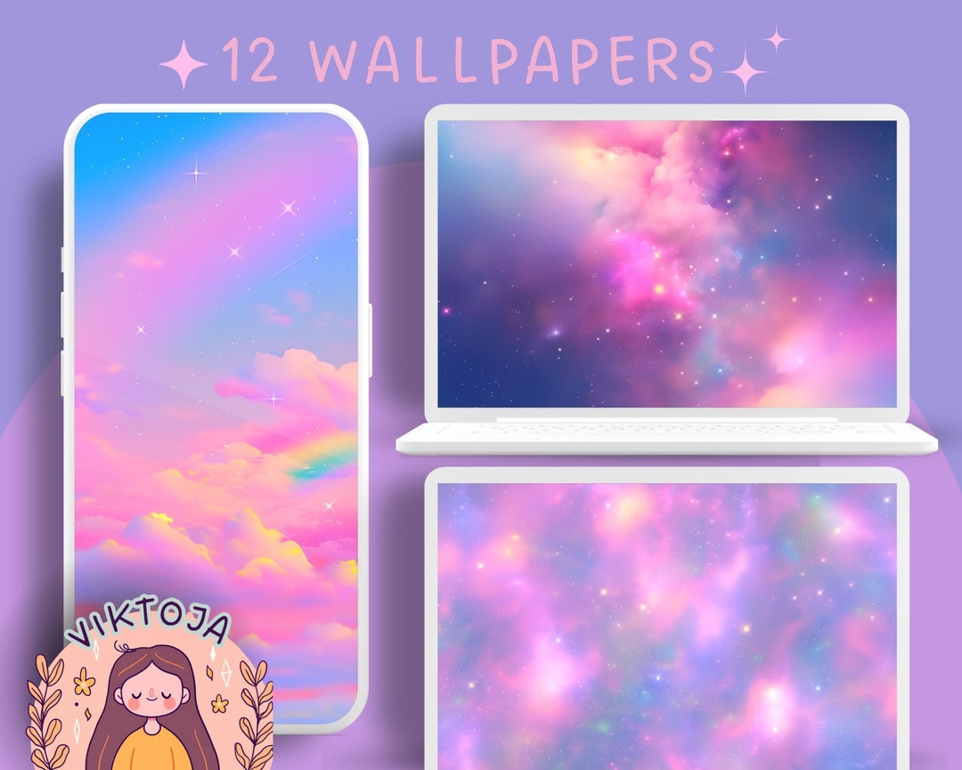 Sparkle Pink Wallpaper Glitter Wallpaper Lofi Wallpaper Pastel
