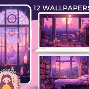 Witchy wallpaper kawaii wallpaper lofi wallpaper anims wallpapers witch 4k wallpaper aesthetic desktop wallpaper cute witch wallpaper