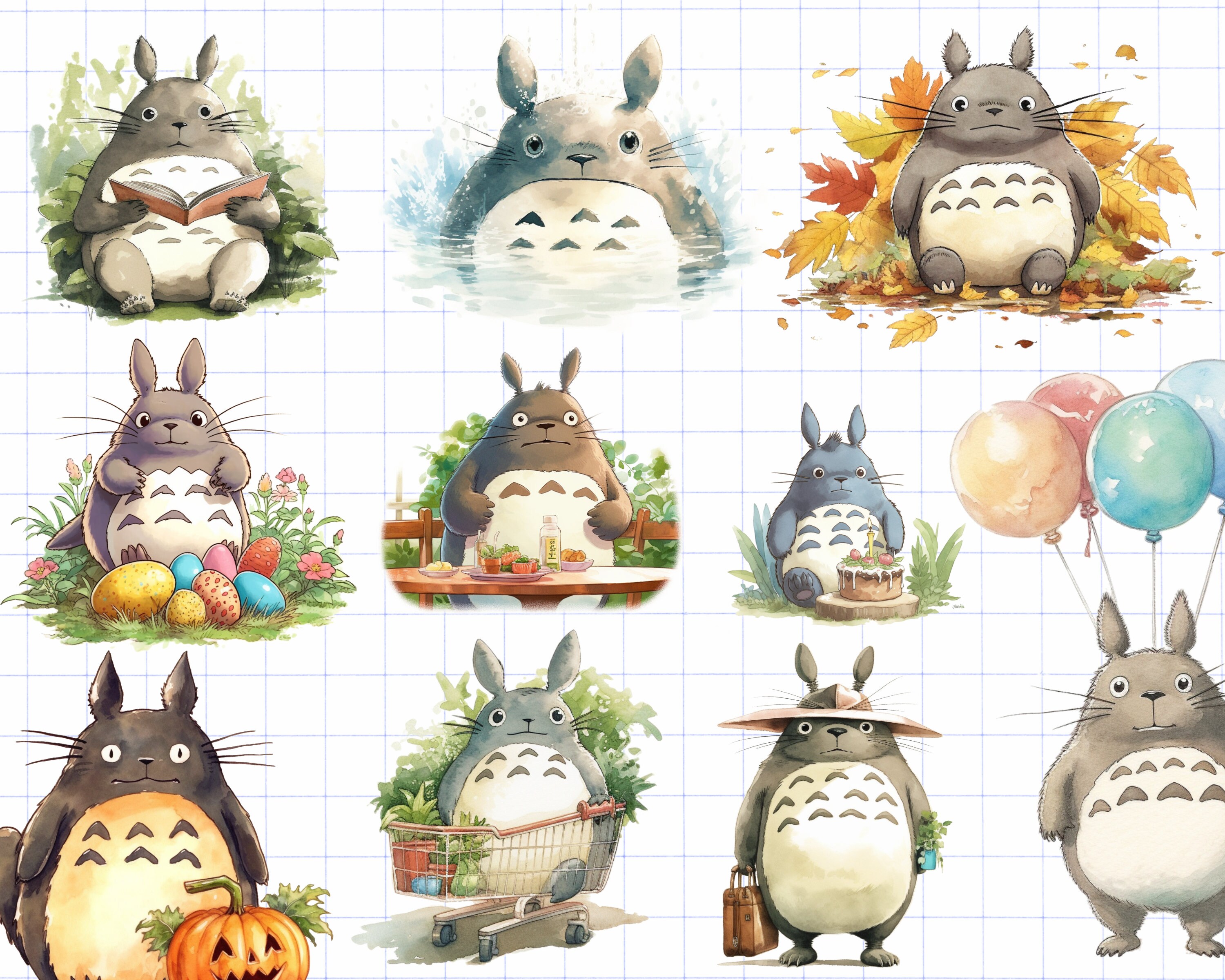 Ghibli Stickers Anims Clipart Kawaii Stickers Goodnotes Japan Etsy