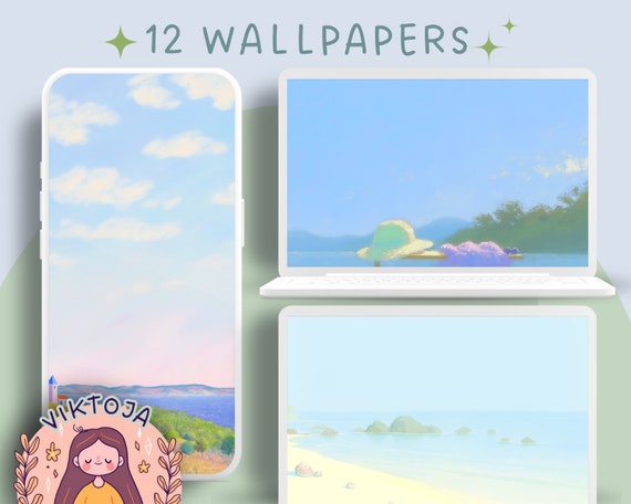 Studio Ghibli Summer Wallpaper Set, Phone Backgrounds (Digital Download