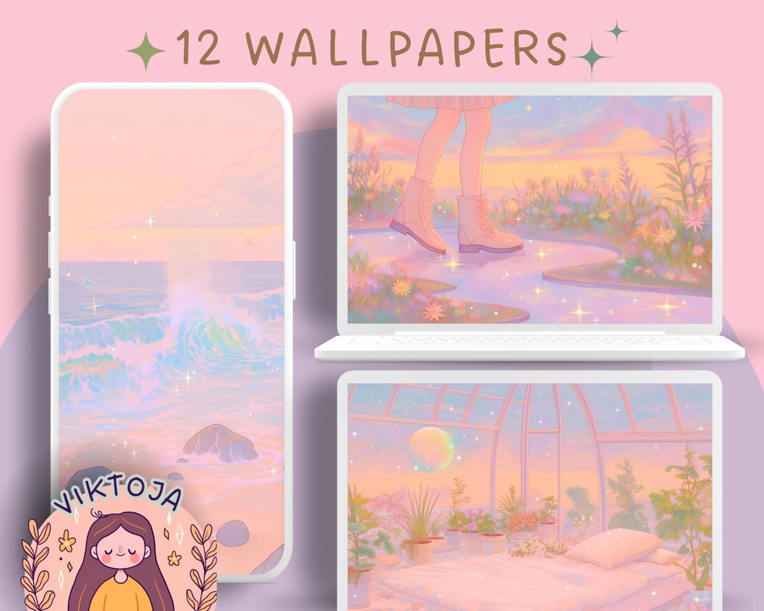 Dreamy Pastel Wallpapers, Lofi Anime Style (digital Download) - Etsy