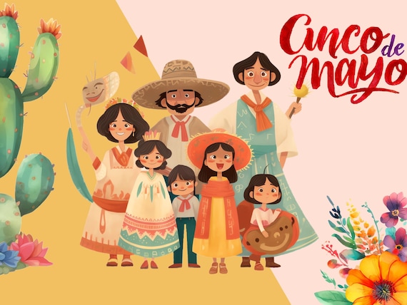 Cinco de Mayo PNG Stickers: Mexican Fiesta Clipart Bundle (Digital Download)