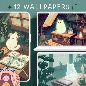 Cozy Cats Wallpaper Bundle: Desktop & Mobile (Digital Download)