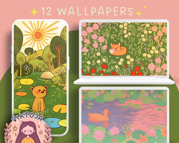 Animal Wallpaper Set: Desktop & Phone Backgrounds (Digital Download