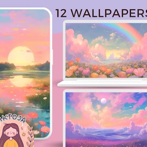 Dreamy pastel wallpaper meadow wallpaper lofi wallpaper anime wallpapers 4k wallpaper aesthetic desktop wallpaper cute wallpaper