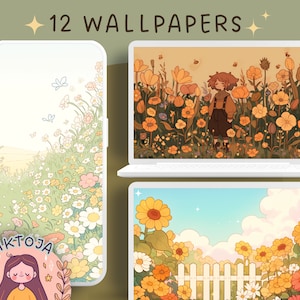 Flower cottage Wallpaper pastel wallpaper pink desktop wallpaper gamer girl screensaver kawaii background phone wallpaper cute Lock Screen