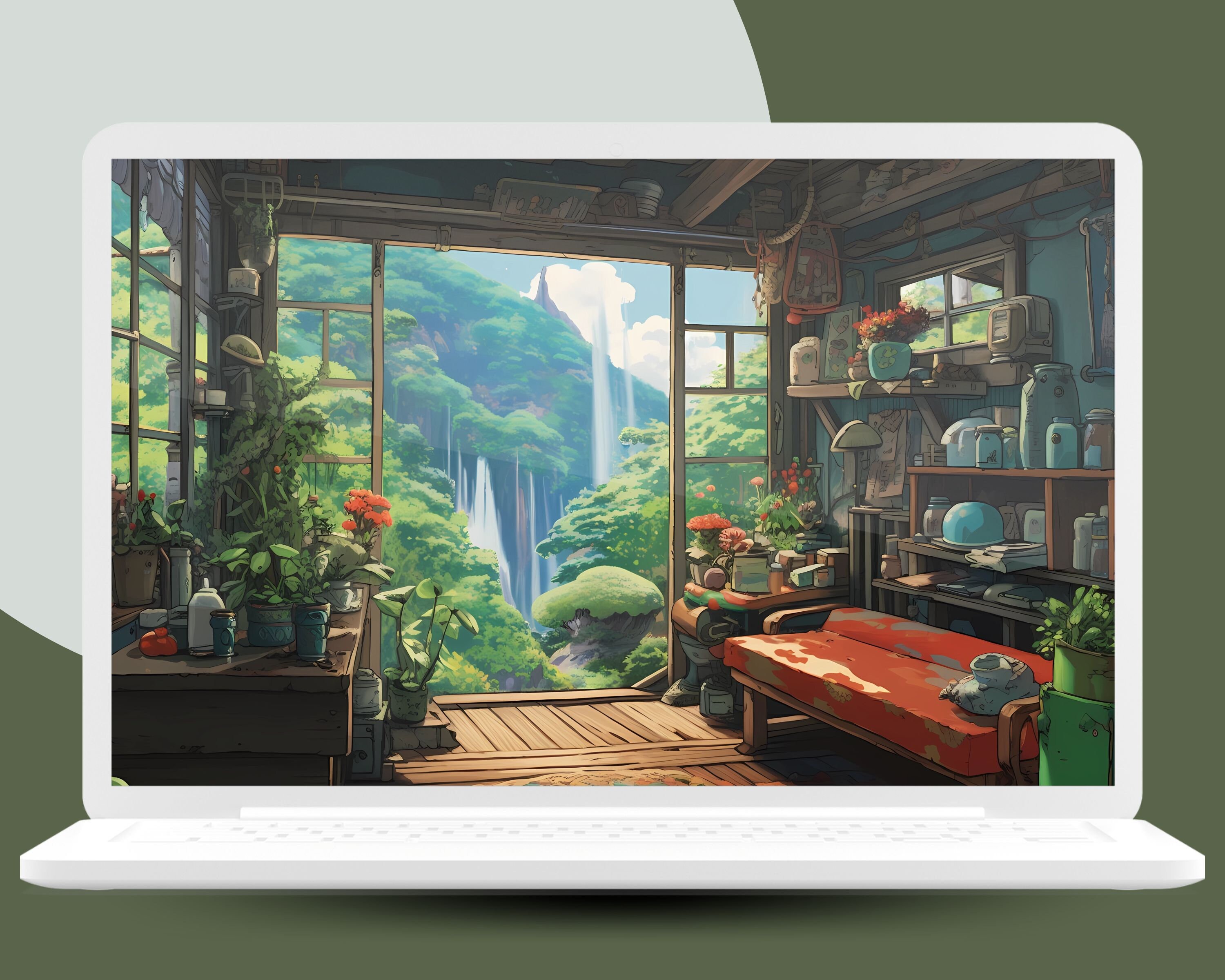 Studio Ghibli Wallpaper Anime Wallpaper Cute Desktop Wallpaper - Etsy