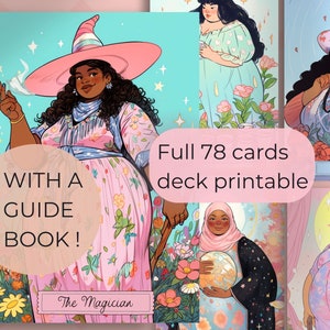 78 karten tarot druckbares körper positives tarot druckbares tarot karten digitales tarot afro centric tarot karten fett positive art