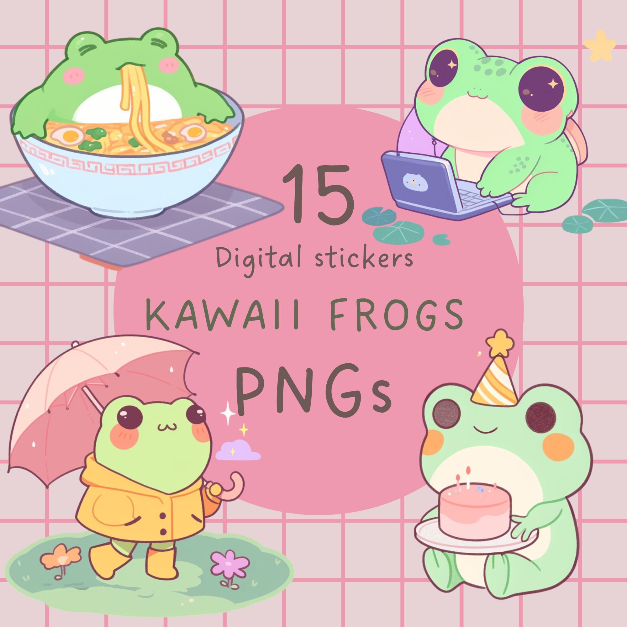 Frog png kawaii sticker manga frog png anime sticker kawaii frog  cute pod file cute manga frog png cute animal chibi commercial use