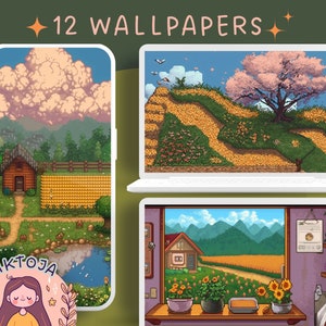 Stardew valley Wallpaper phone wallpaper Stardew valley desktop wallpaper cute screensaver kawaii background phone wallpaper Lock Screen