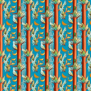 Leaf Patterns Digital Download Bundle (12x12 jpg) 5 pack
