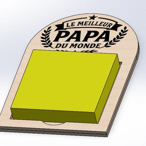 Anpassbare Post-it-Tablett-Laserschneidedateien – Dankeschön-Geschenk für Lehrer, Papa, Mama, Kollegen oder Geburtstag – DXF & SVG