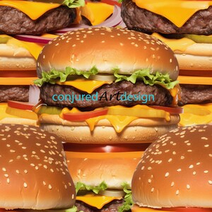 Seamless image of a hamburger pattern