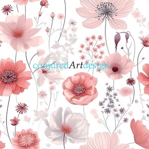 Seamless image of a flower pattern