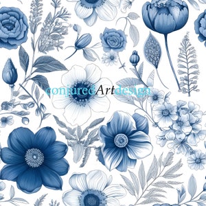 Seamless image of a flower pattern