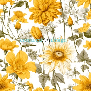 Seamless image of a flower pattern