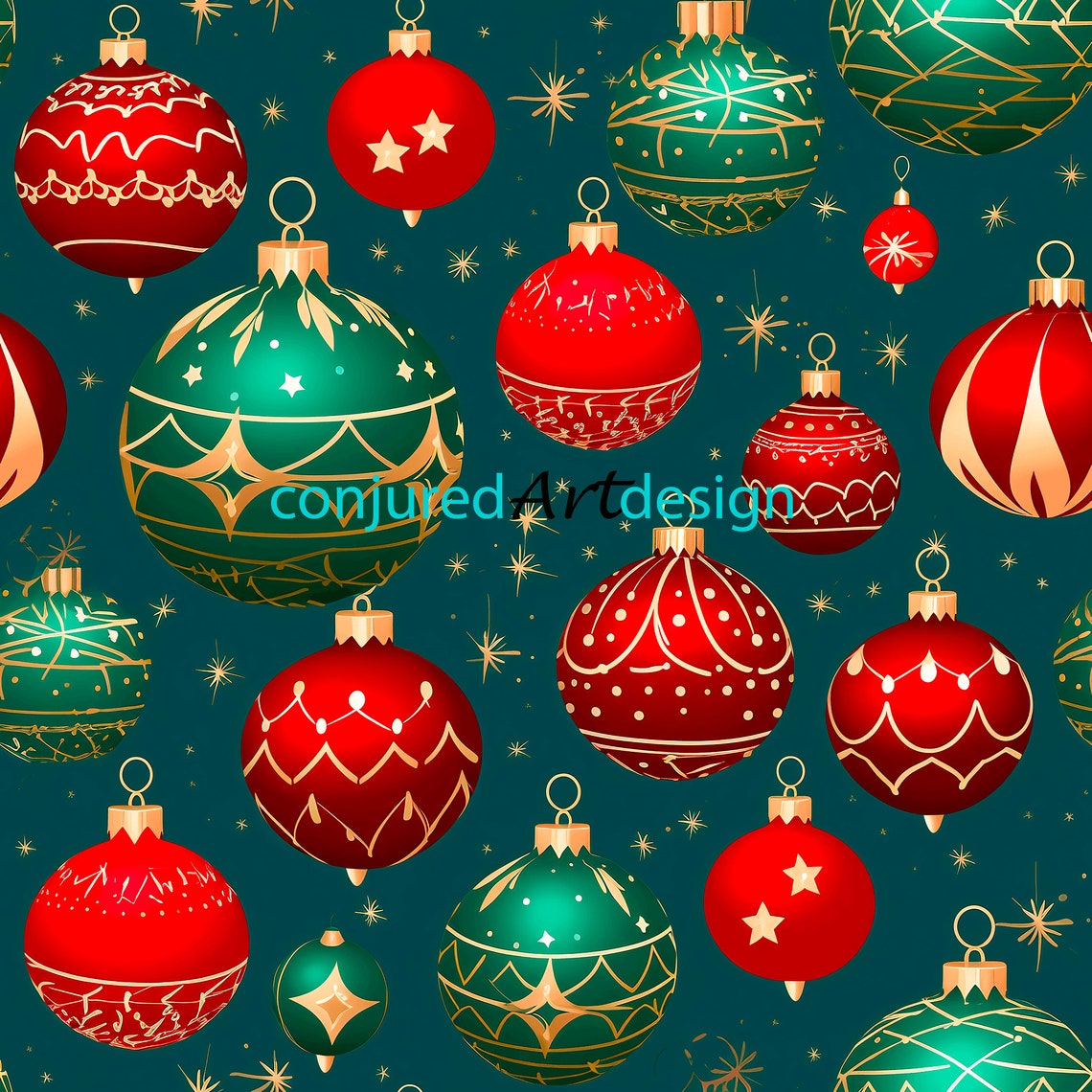 Seamless Image of a Christmas Pattern - Etsy