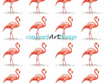 Seamless image of a flamingo pattern