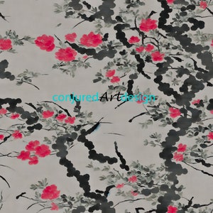 Seamless image of an Asian inspired painting