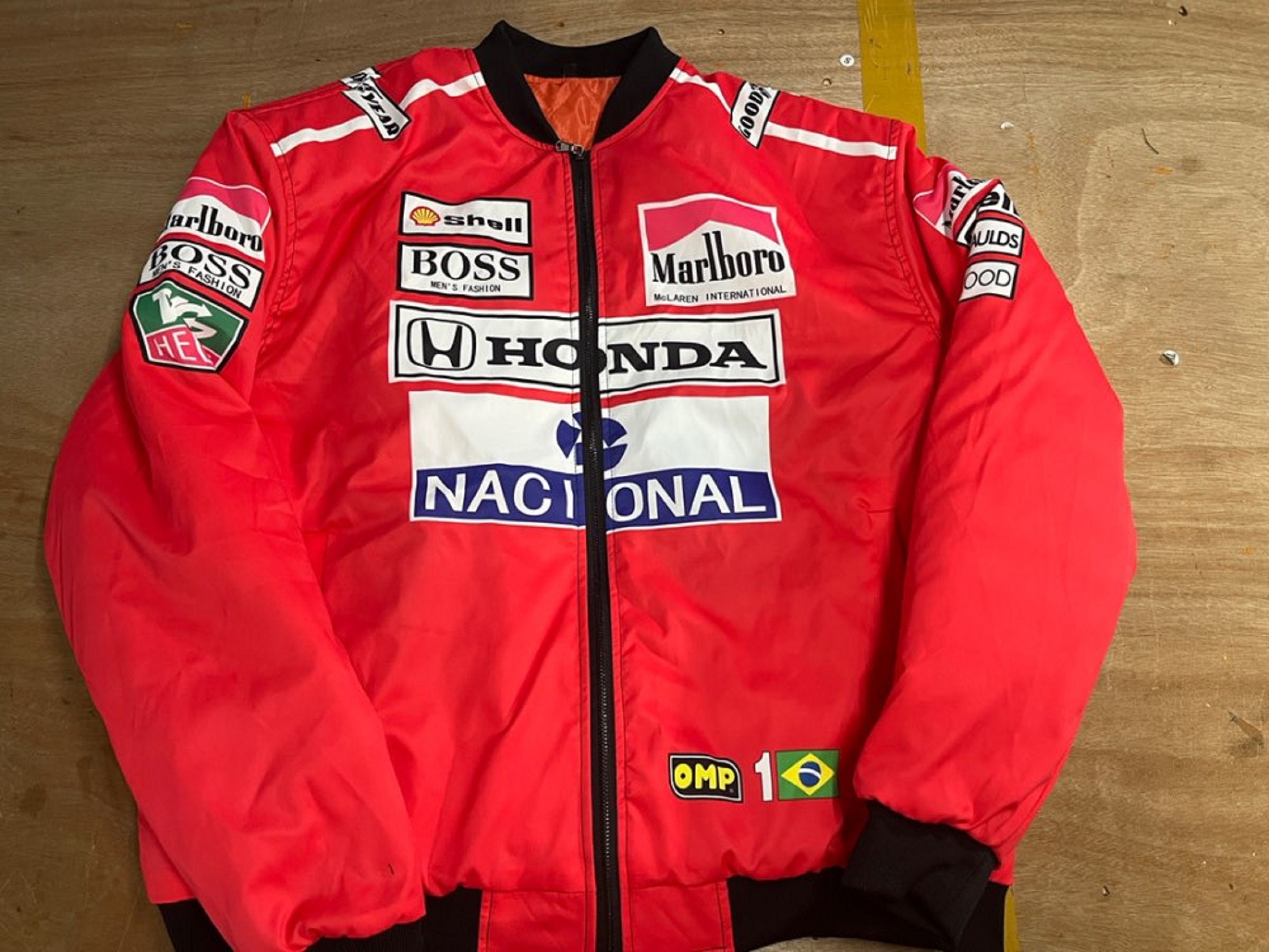 Ayrton Senna Vintage Formula 1 Racing Jacket F1 Bomber Jacket - Etsy ...