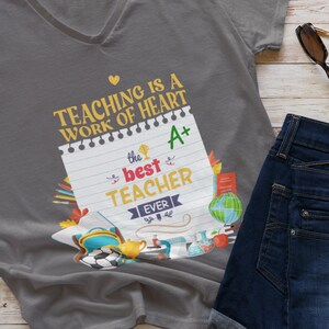 Camiseta gráfica de algodão para a vida do professor Presente exclusivo Melhor professor de volta às aulas