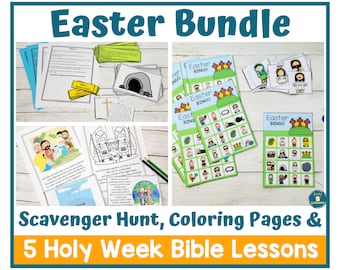 Easter Bible Lessons, Activities, Scavenger Hunt, & Coloring Pages