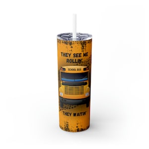 School Bus 20oz Sublimation Tumbler Design