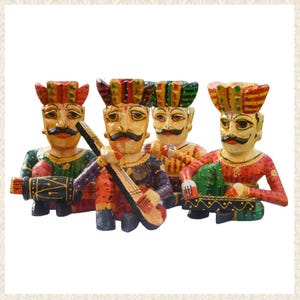 Handcrafted Rajasthani Musicians – Folk Art (Large)