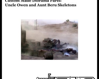 Tante Beru en oom Owen Skeletten aangepaste diorama-onderdelen Star Wars