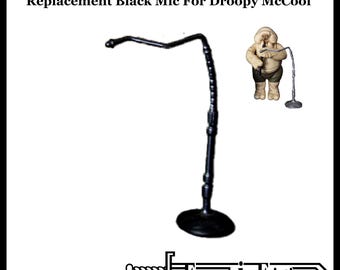 Droopy McCool zwarte microfoon vintage stijl op maat gemaakte vervanging