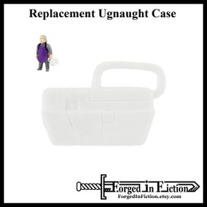 May include: A white, rectangular Replacement Ugnaught Case with a handle, and a small figurine of an Ugnaught. The text "Replacement Ugnaught Case" is at the top. The logo for "Forged In Fiction" is at the bottom.