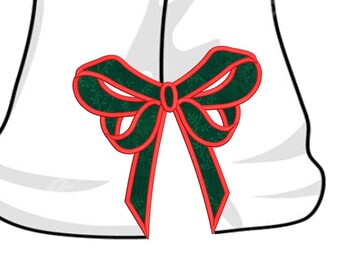 Butterfly Wide Bow Applique Embroidery Design, 13 Sizes, Side Bow Appliqué Sweatshirt Design for Machine Embroidery, Ribbon Bow Embroidery
