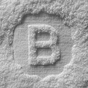 Embossed Machine  Embroidery Alphabet, Monogram Towel Font, 5 Sizes, A-Z Sorted, Best For Single Needle Embroidery Machine