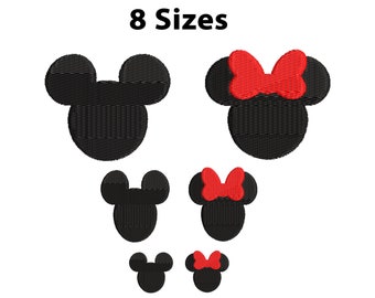 Mini Mouse Embroidery Design, 8 Sizes, Mouse Machine Embroidery Design, Boy Mouse Embroidery, Girl Mouse Embroidery, Newborn Embroidery