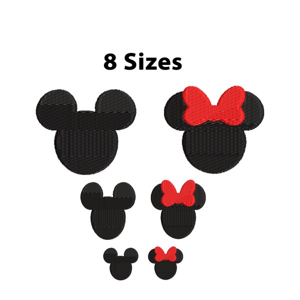 Mini Mouse Embroidery Design, 8 Sizes, Mouse Machine Embroidery Design, Boy Mouse Embroidery, Girl Mouse Embroidery, Newborn Embroidery