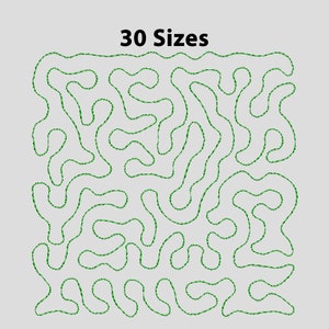 Stipple Quilt Block Machine Embroidery Design Files, 30 Size, Single Run and Tripple Run Machine Embroidery Design, Quilt Block Pattern