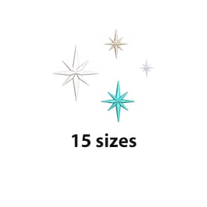 Mini Star Machine Embroidery Design, 15 Sizes, Mini Satin Stitch Star Embroidery Design, Mini Embroidery, Nativity Star of Bethlehem