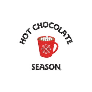 Hot Chocolate Embroidery Design,7 Sizes, Hot Cocoa Machine Embroidery Design, Winter Embroidery Design, Winter Embroidery File