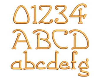 Grasshopper Embroidery Font,  6 Sizes, Grasshopper Machine Embroidery Alphabet, Satin Embroidery Letters, Bx Font, BX File Included