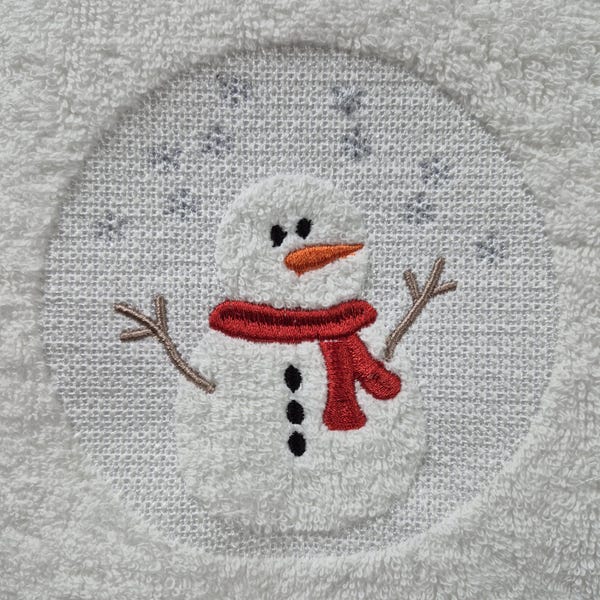 Motif de broderie bonhomme de neige en relief, 13 tailles, motif de broderie Machine bonhomme de neige, broderie de Noël, fichier Bx inclus