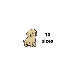 Desenho de bordado de mini cachorro, 10 tamanhos, desenho de bordado à máquina de mini cachorro, arquivo de desenho de bordado de mini cachorro fofo, bordado de animais, arquivo BX