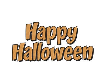 Halloween Machine Embroidery File, 14 Sizes, Happy Halloween Embroidery Design, Spooky Season, Halloween Shirt Embroidery, Bx File Included