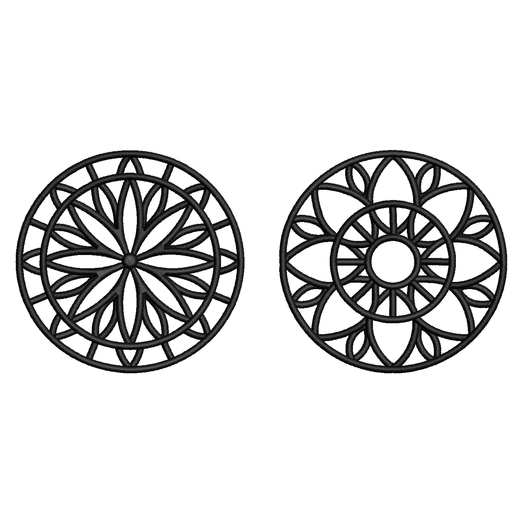 2 Free Standing Lace Coaster Embroidery Design, 5 Sizes, in the Hoop ...