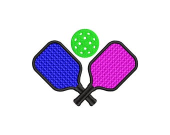Motif de broderie pickleball, 10 tailles, motif de broderie Machine pickleball, broderie pickleball, broderie cadeaux pickleball