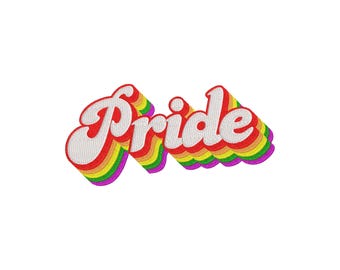 Pride Embroidery Design, 16 Sizes, Pride Shirt Machine Embroidery Design, Pride Month Embroidery, LGBTQ Embroidery, BX File Included
