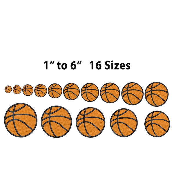 Mini Basketball Ball Machine Embroidery Design, 16 Sizes, Mini Basketball Ball Embroidery, Basketball ball Embroidery, Sport Embroidery
