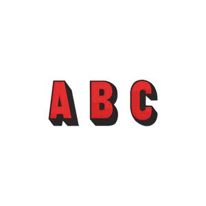 Block Shadow Embroidery Font, 10 Sizes, A-Z & 0-9 sorted, Fill Stitch Monogram Machine Embroidery Alphabet, Script Font, BX Included