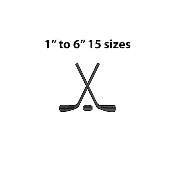 Ice Hockey Embroidery Design, 15 Sizes, Mini to Large Hockey Sticks Machine Embroidery Design, Sport Embroidery, Hockey Sticks Silhouette
