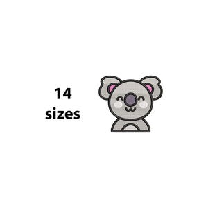 Mini Koala Embroidery Design, 14 Sizes, Koala Machine Embroidery Design File, Baby Embroidery, Kid Embroidery, Bx File Included